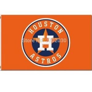 Houston Astros Flag Orange Navy Blue Baseball Team Logo Outdoor Indoor Mancave
